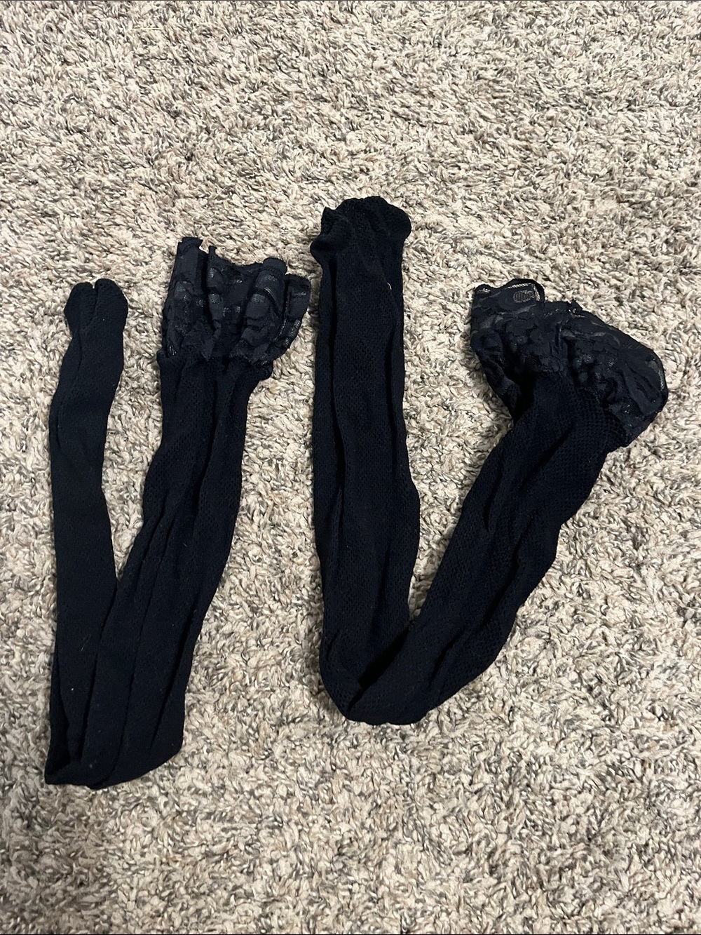 Women’s Black Lace-Top Fashion Hosiery